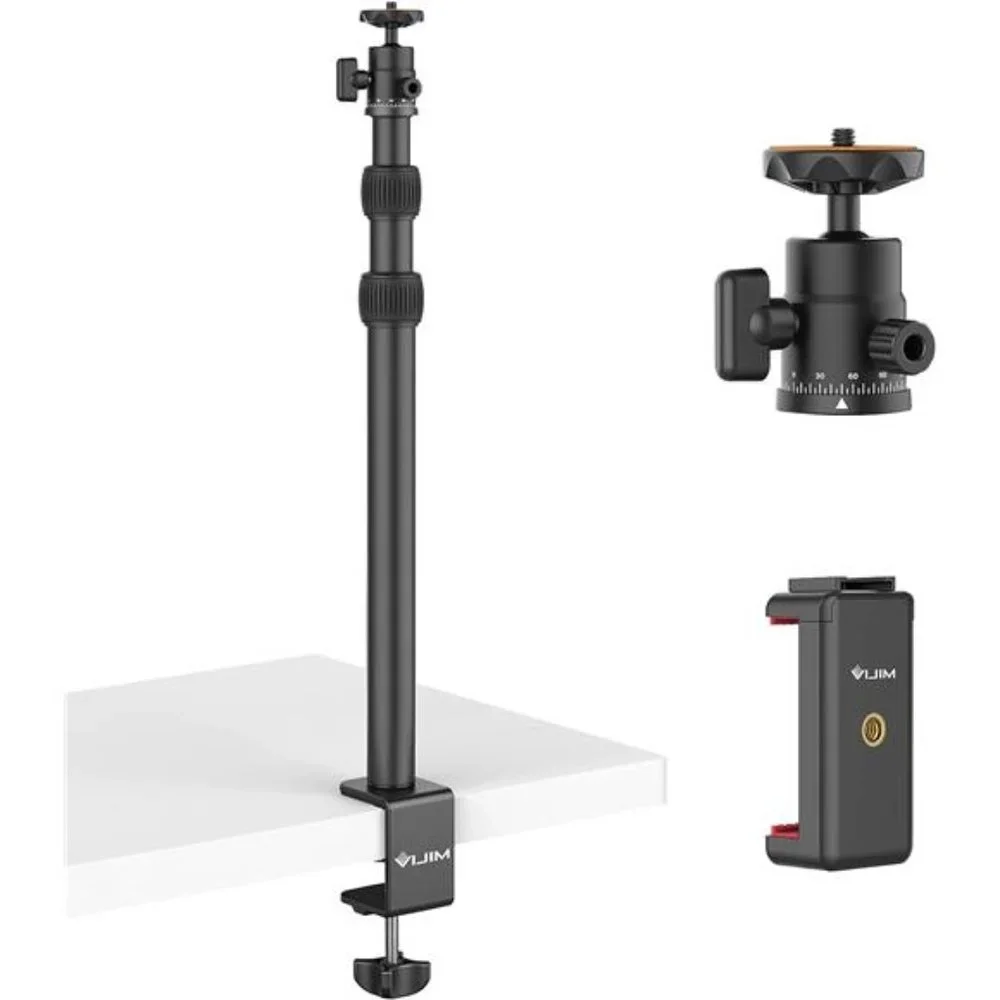 Camera Desk Mount Stand, Extendable Up to 125 CM/ 49